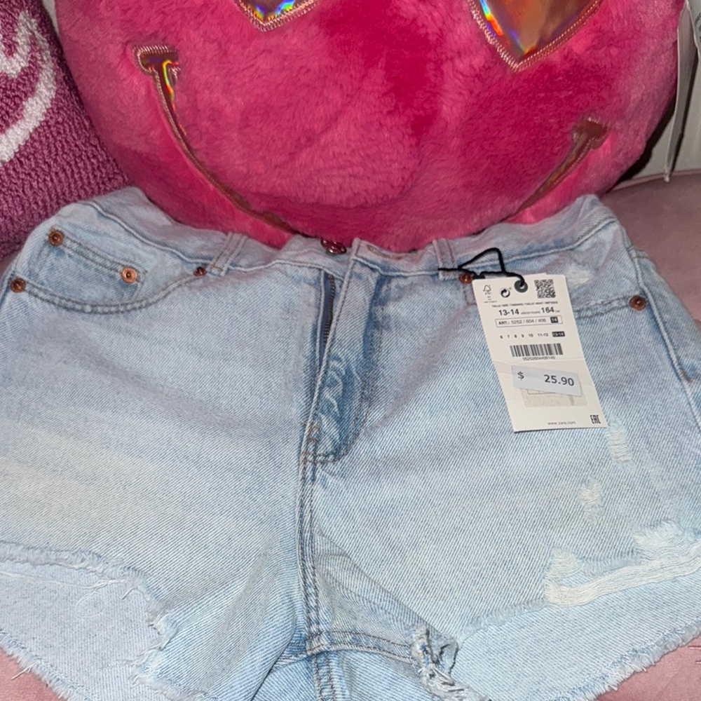 Zara Light Blue Denim Kids Skorts